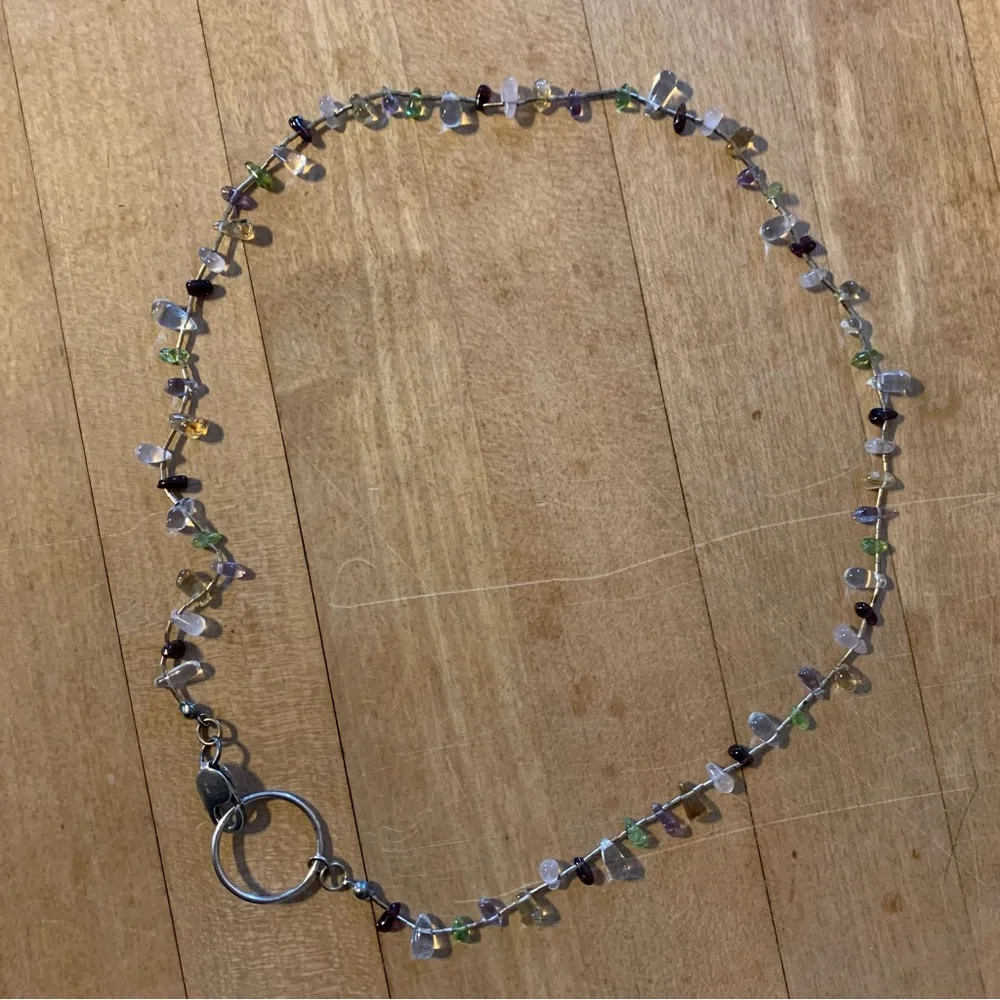 Eyeglass Necklace with Multicolor Beads and Front Clasp